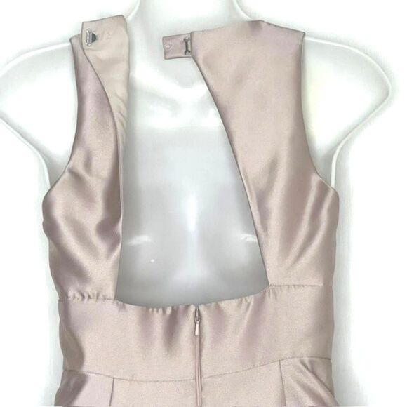 ALFRED SUNG CHAMPAGNE FULL LENGTH DRESS POCKETS SIZE 2 BRIDESMAID MOB MOG - Picture 9 of 12